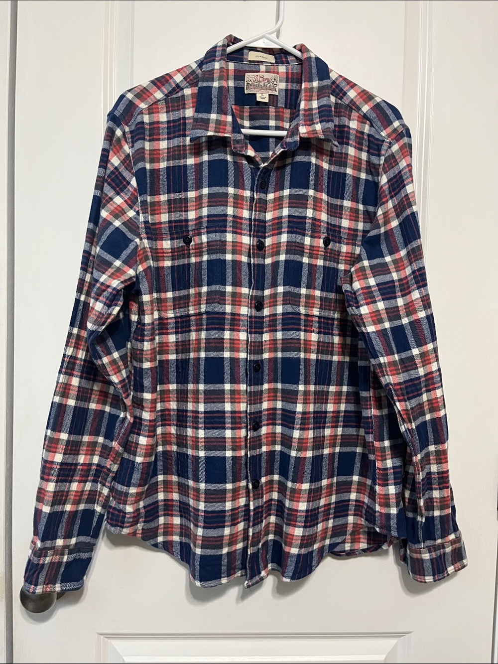 J. Crew Midweight Flannel Workshirt Sz Large